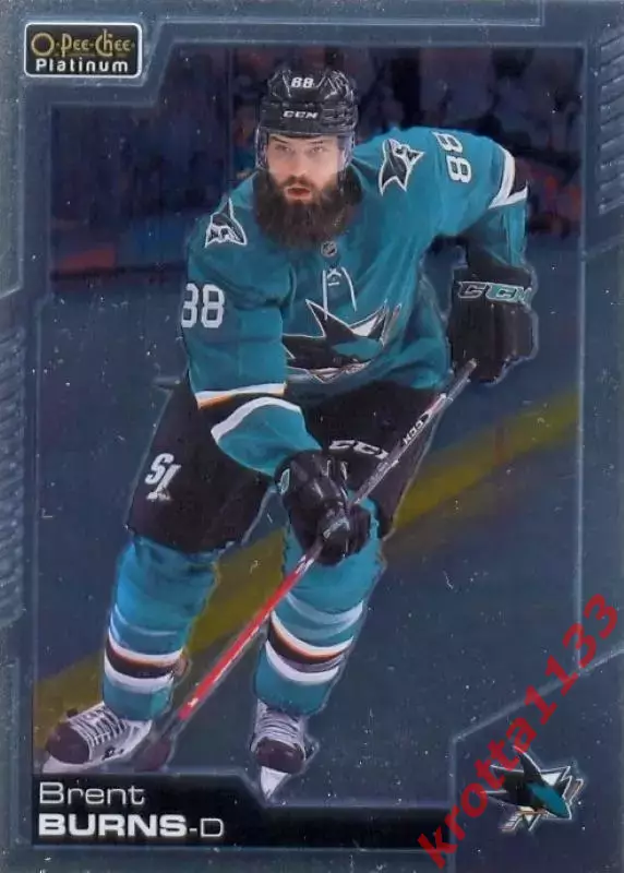 Brent Burns San Jose Sharks Upper Deck O-Pee-Chee 2020-2021 Platinum