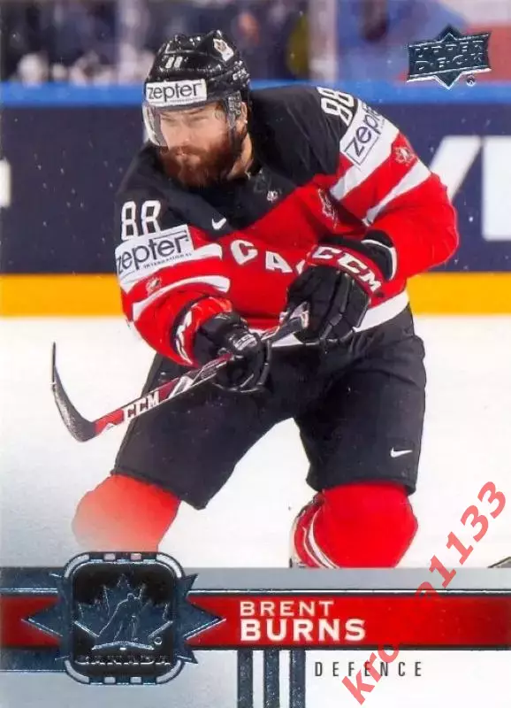Brent Burns Canada Upper Deck Team Canada Hockey 2017-2018