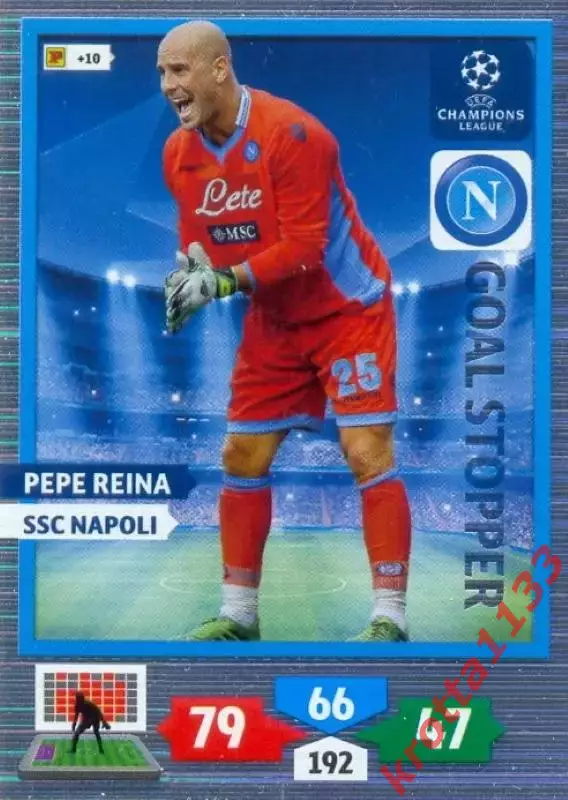 Pepe Reina SSC Napoli PANINI Лига Чемпионов УЕФА 2013-2014