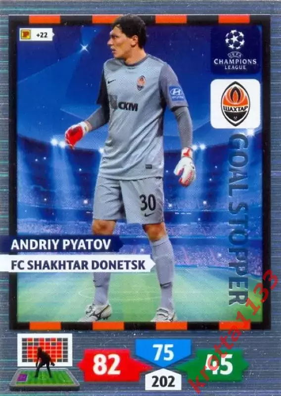 Andriy Pyatov FC Shakhtar Donetsk PANINI Лига Чемпионов УЕФА 2013-2014