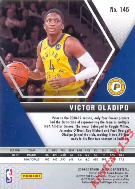 Victor Oladipo Indiana Pacers PANINI Mosaic Basketball 2019-2020 1