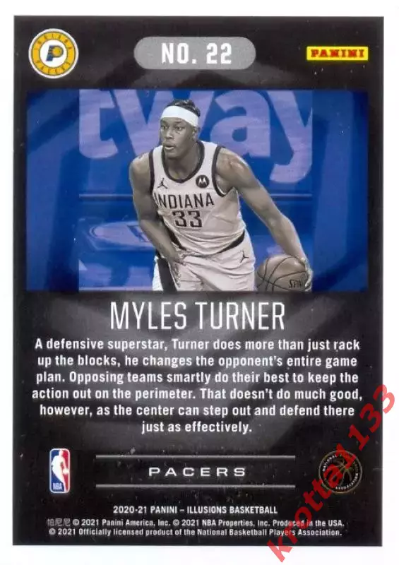 Myles Turner Indiana Pacers PANINI Illusions Basketball 2020-2021 1