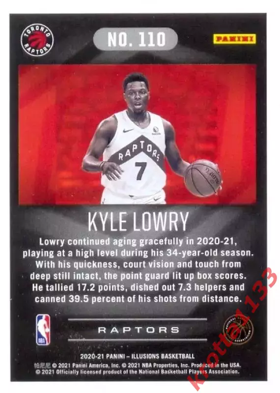 Kyle Lowry Toronto Raptors PANINI Illusions Basketball 2020-2021 1