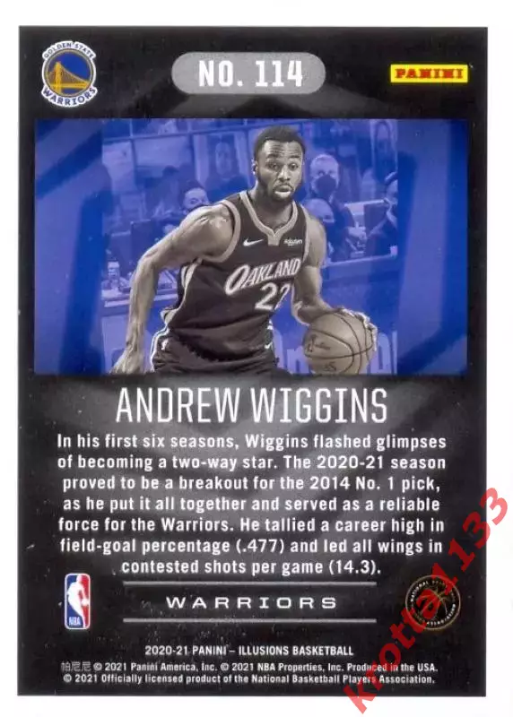 Andrew Wiggins Golden State Warriors PANINI Illusions Basketball 2020-2021 1