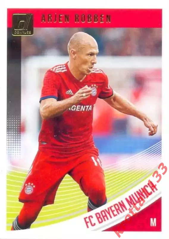 Карточка #19 Arjen Robben FC Bayern Munich PANINI Donruss Soccer 2018-2019