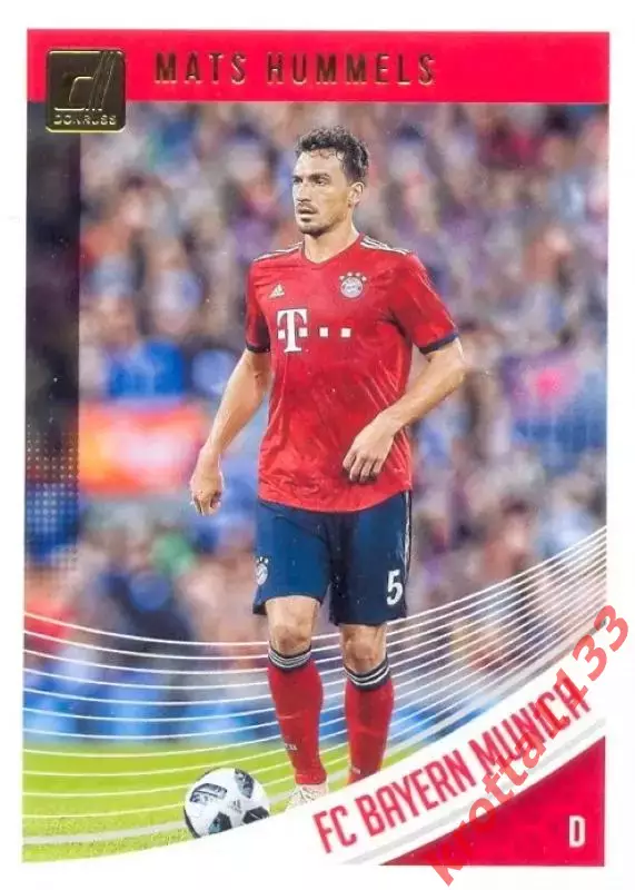 Карточка #22 Mats Hummels FC Bayern Munich PANINI Donruss Soccer 2018-2019