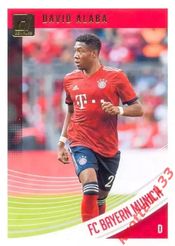 Карточка #23 David Alaba FC Bayern Munich PANINI Donruss Soccer 2018-2019