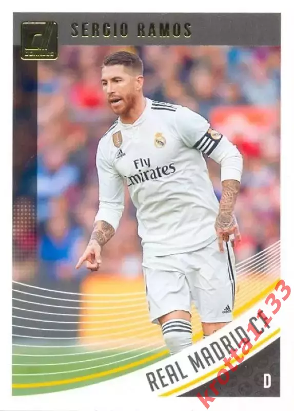 Карточка #31 Sergio Ramos Real Madrid CF PANINI Donruss Soccer 2018-2019