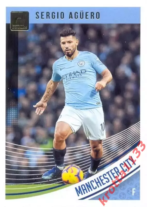 Карточка #37 Sergio Aguero Manchester City PANINI Donruss Soccer 2018-2019