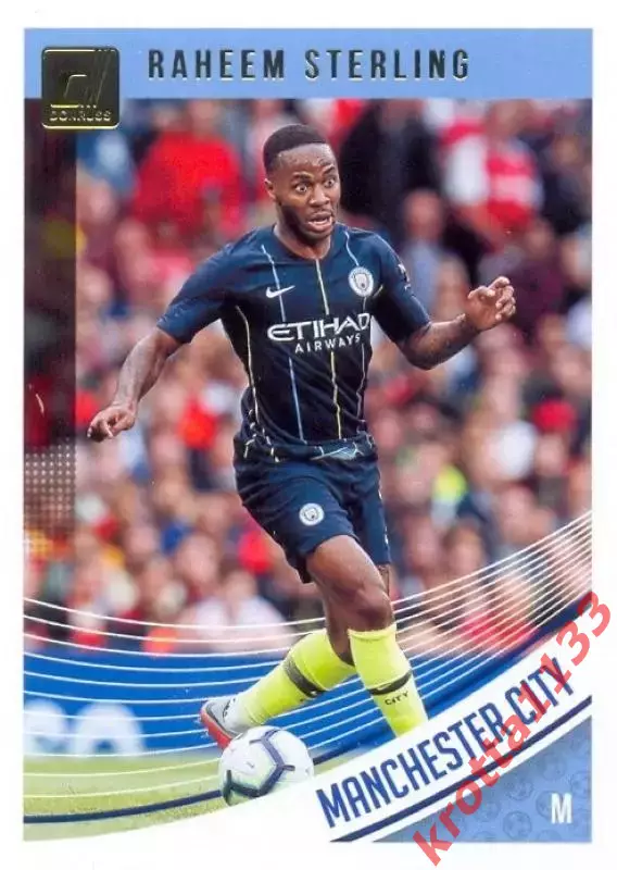 Карточка #39 Raheem Sterling Manchester City PANINI Donruss Soccer 2018-2019