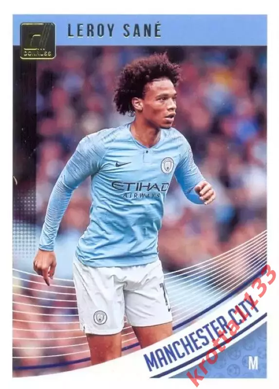 Карточка #40 Leroy Sane Manchester City PANINI Donruss Soccer 2018-2019