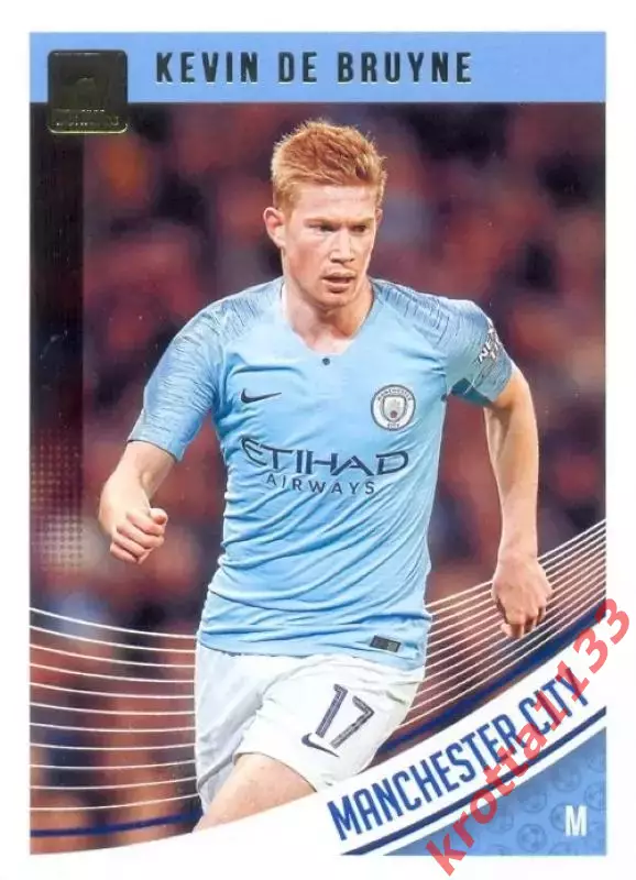Карточка #41 Kevin De Bruyne Manchester City PANINI Donruss Soccer 2018-2019
