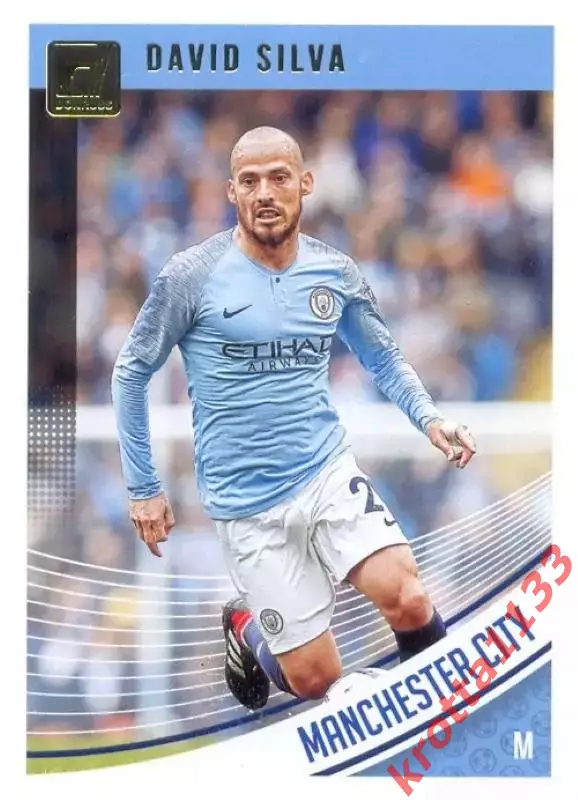 Карточка #42 David Silva Manchester City PANINI Donruss Soccer 2018-2019