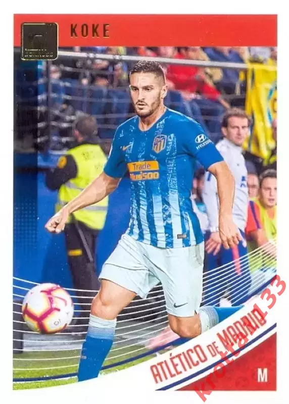 Карточка #48 Koke Atletico de Madrid PANINI Donruss Soccer 2018-2019