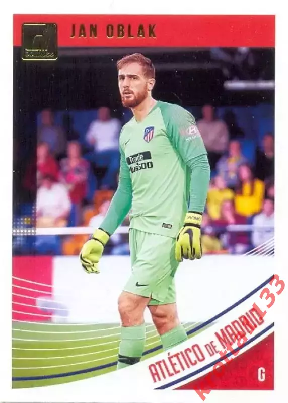 Карточка #50 Jan Oblak Atletico de Madrid PANINI Donruss Soccer 2018-2019