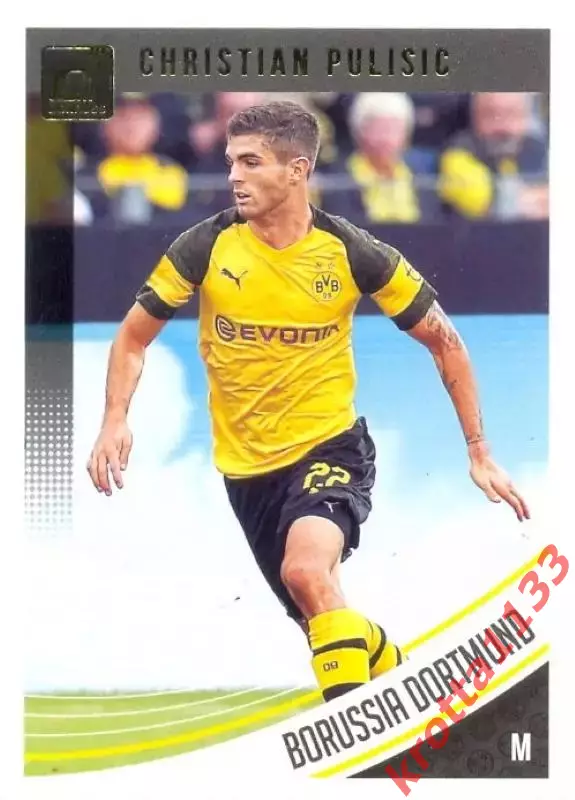 Карточка #66 Christian Pulisic Borussia Dortmund PANINI Donruss Soccer 2018-2019