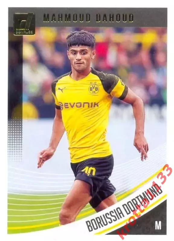 Карточка #68 Mahmoud Dahoud Borussia Dortmund PANINI Donruss Soccer 2018-2019