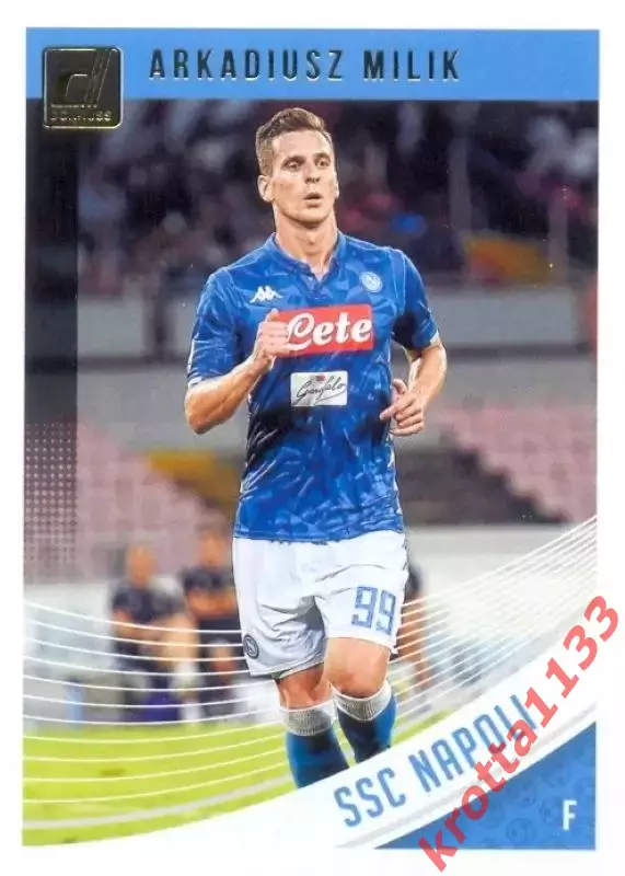 Карточка #71 Arkadiusz Milik SSC Napoli PANINI Donruss Soccer 2018-2019