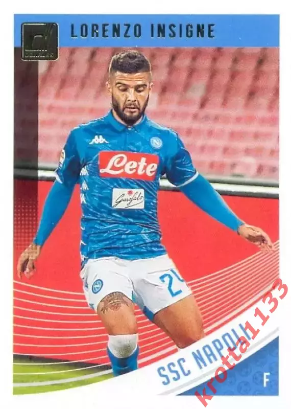Карточка #72 Lorenzo Insigne SSC Napoli PANINI Donruss Soccer 2018-2019