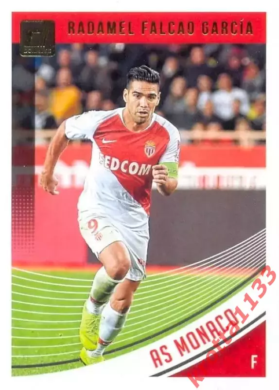 Карточка #80 Radamel Falcao Garcia AS Monaco PANINI Donruss Soccer 2018-2019
