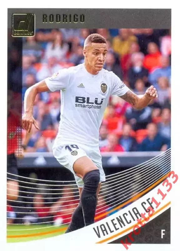 Карточка #84 Rodrigo Moreno Valencia CF PANINI Donruss Soccer 2018-2019