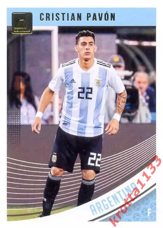 Карточка #91 Cristian Pavon Argentina PANINI Donruss Soccer 2018-2019