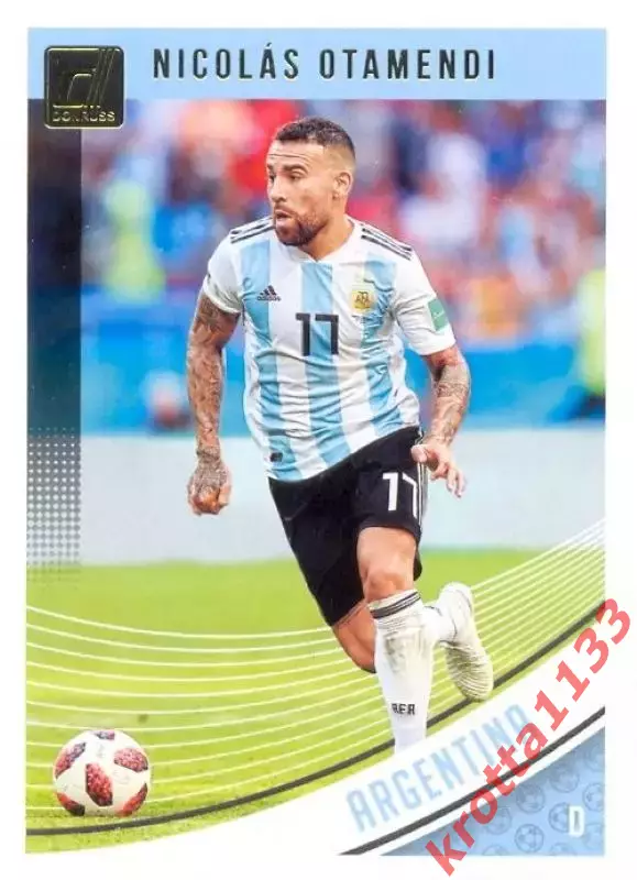Карточка #93 Nicolas Otamendi Argentina PANINI Donruss Soccer 2018-2019