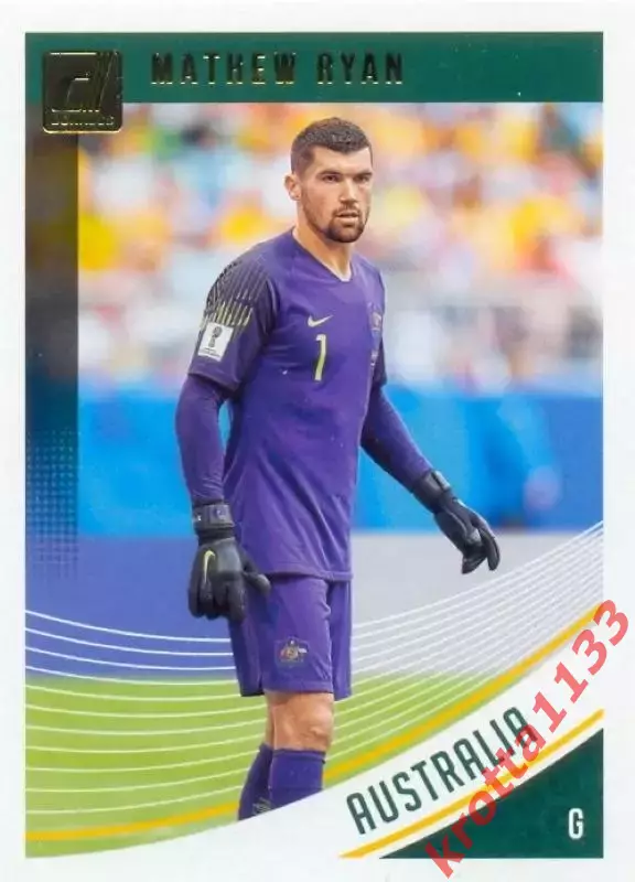 Карточка #98 Mathew Ryan Australia PANINI Donruss Soccer 2018-2019