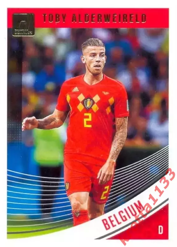 Карточка #102 Toby Alderweireld Belgium PANINI Donruss Soccer 2018-2019