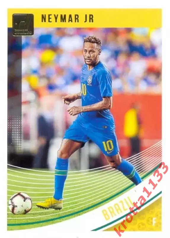 Карточка #104 Neymar Jr Brazil PANINI Donruss Soccer 2018-2019