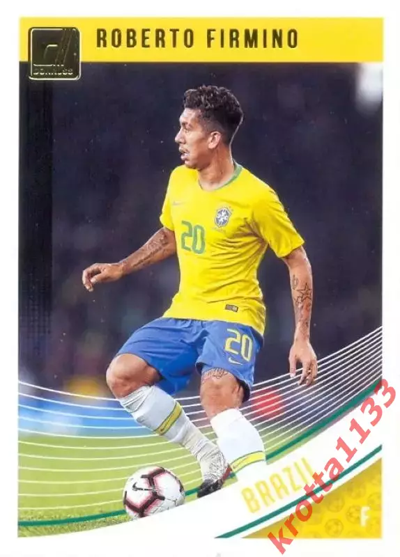 Карточка #105 Roberto Firmino Brazil PANINI Donruss Soccer 2018-2019