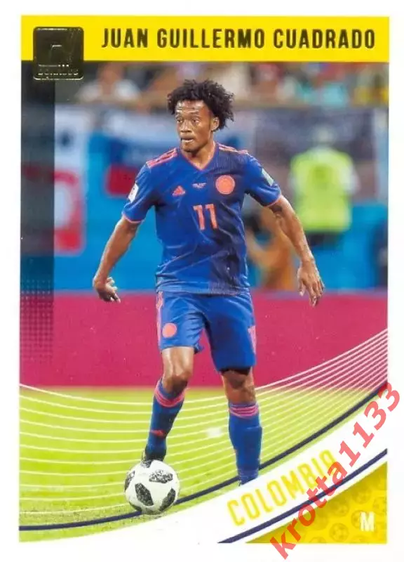 Карточка #112 Juan Guillermo Cuadrado Colombia PANINI Donruss Soccer 2018-2019