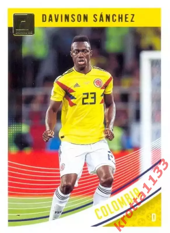 Карточка #113 Davinson Sanchez Colombia PANINI Donruss Soccer 2018-2019