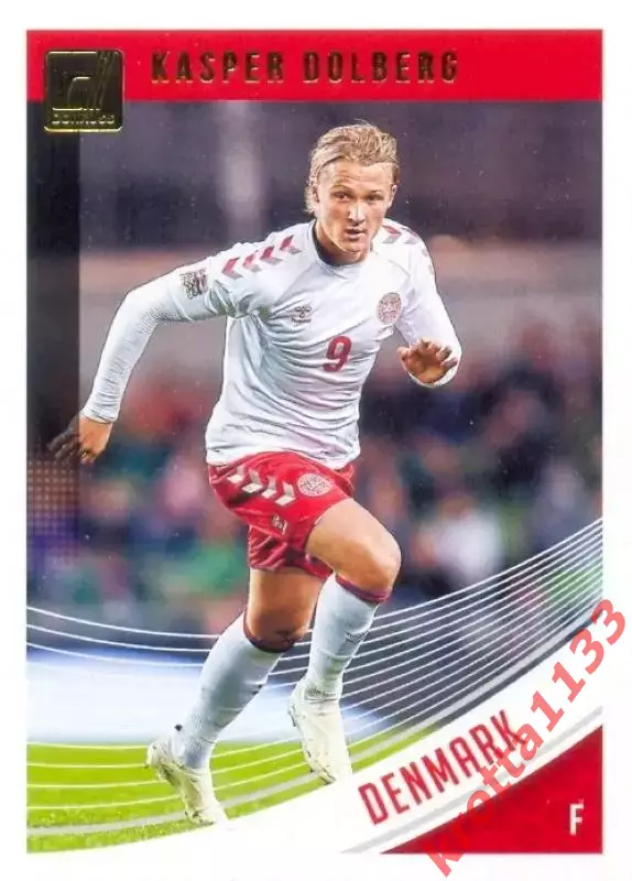Карточка #119 Kasper Dolberg Denmark PANINI Donruss Soccer 2018-2019