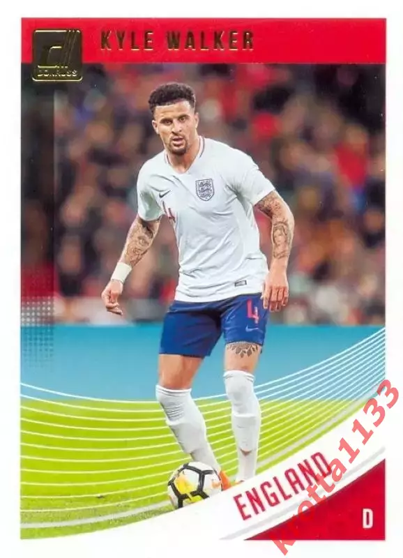 Карточка #129 Kyle Walker England PANINI Donruss Soccer 2018-2019