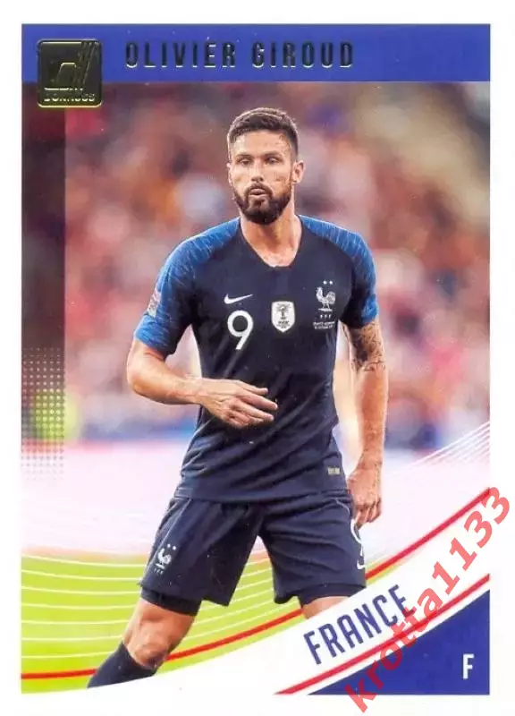 Карточка #130 Olivier Giroud France PANINI Donruss Soccer 2018-2019