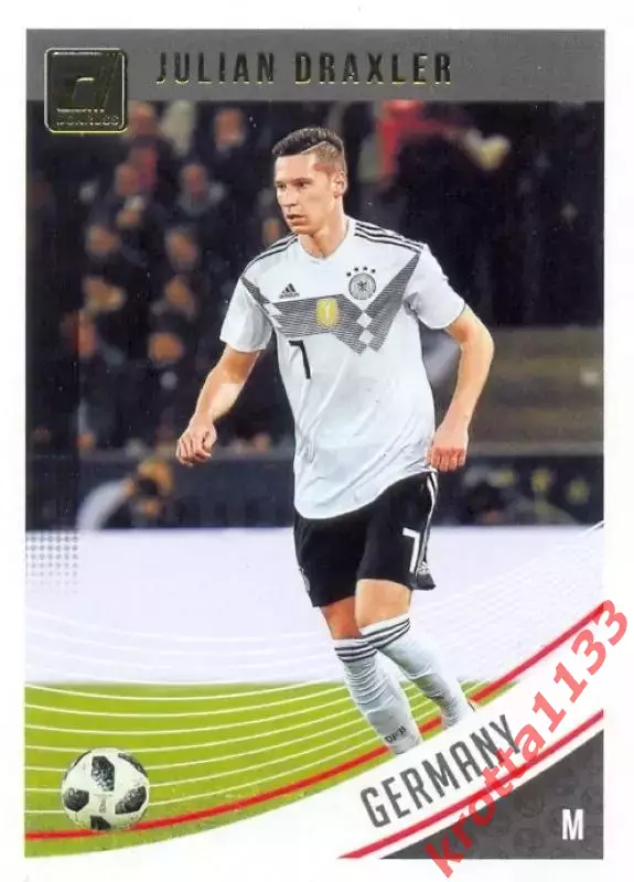 Карточка #140 Julian Draxler Germany PANINI Donruss Soccer 2018-2019