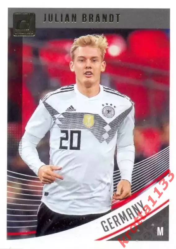Карточка #142 Julian Brandt Germany PANINI Donruss Soccer 2018-2019