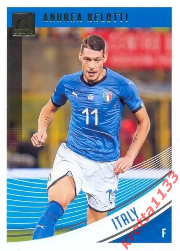 Карточка #144 Andrea Belotti Italy PANINI Donruss Soccer 2018-2019