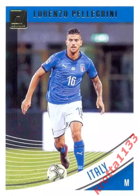 Карточка #146 Lorenzo Pellegrini Italy PANINI Donruss Soccer 2018-2019