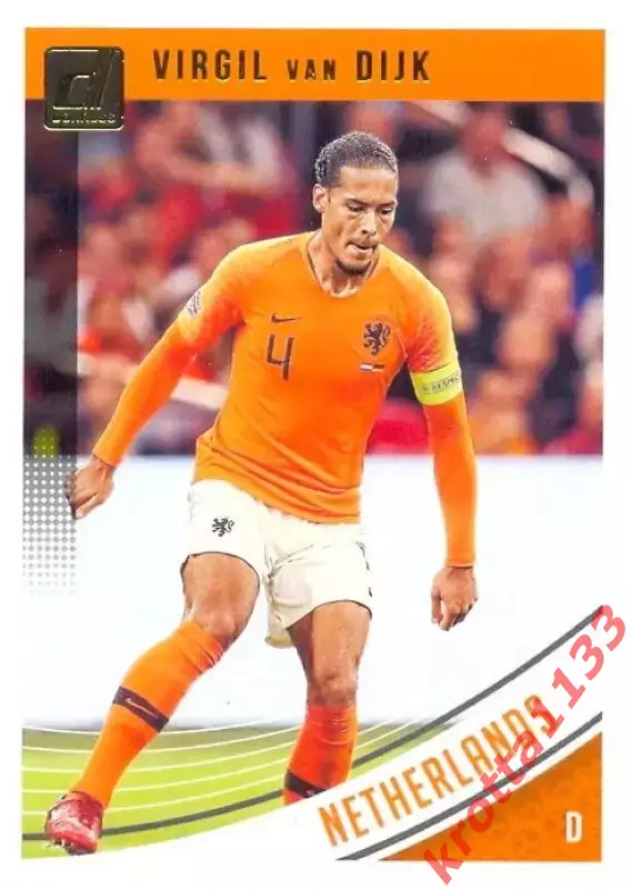 Карточка #156 Virgil van Dijk Netherlands PANINI Donruss Soccer 2018-2019