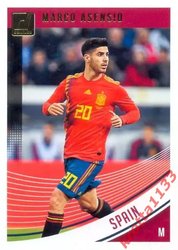 Карточка #163 Marco Asensio Spain PANINI Donruss Soccer 2018-2019