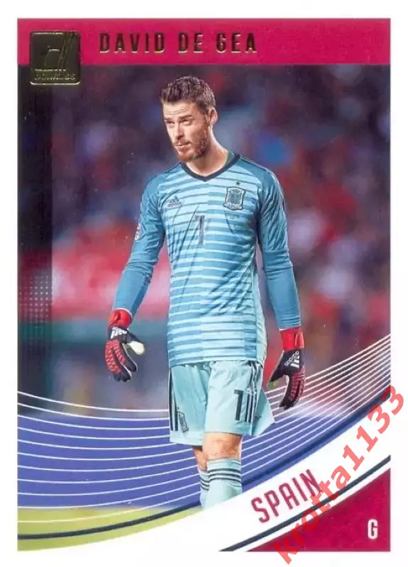 Карточка #168 David de Gea Spain PANINI Donruss Soccer 2018-2019