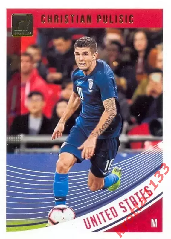 Карточка #170 Christian Pulisic United States PANINI Donruss Soccer 2018-2019