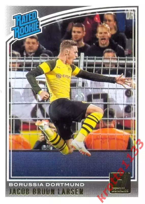 Карточка #182 Jacob Bruun Larsen Borussia Dortmund PANINI Donruss Soccer 2018-19