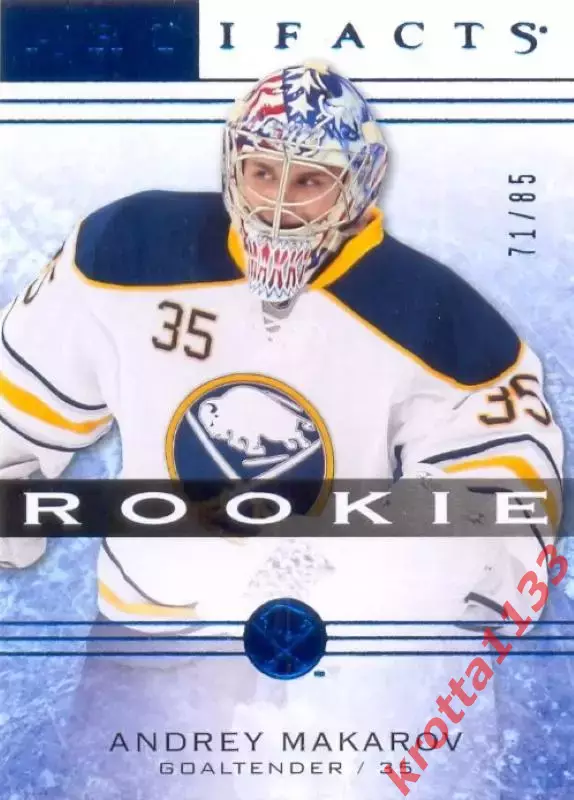 Andrey Makarov Buffalo Sabres Upper Deck Artifacts 2014-2015
