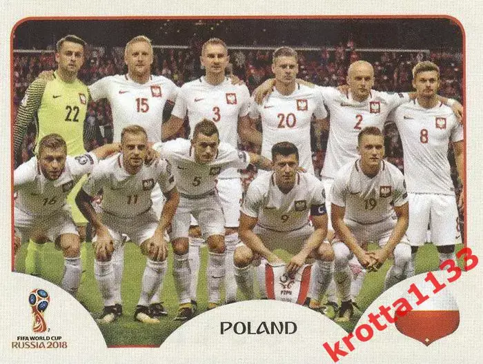 Наклейка #593 Team Photo Poland для альбома PANINI Чемпионат Мира 2018