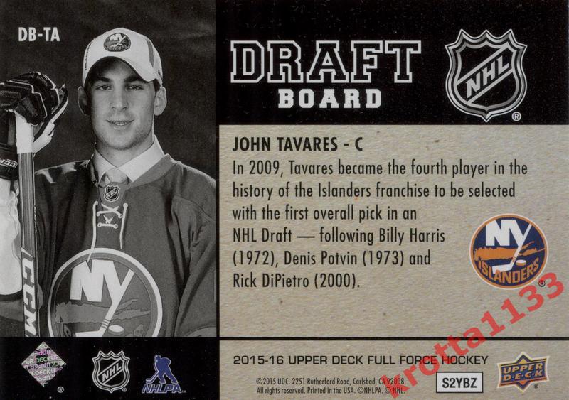 John Tavares New York Islanders Upper Deck Full Force Hockey 2015-2016 1