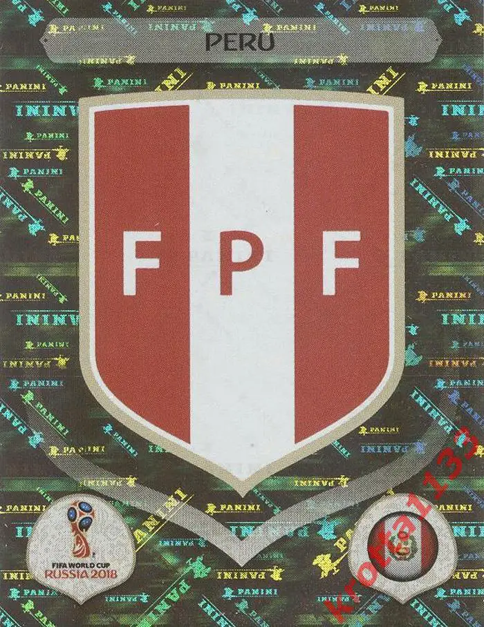Наклейка #232 Emblem Peru для альбома PANINI Чемпионат Мира 2018