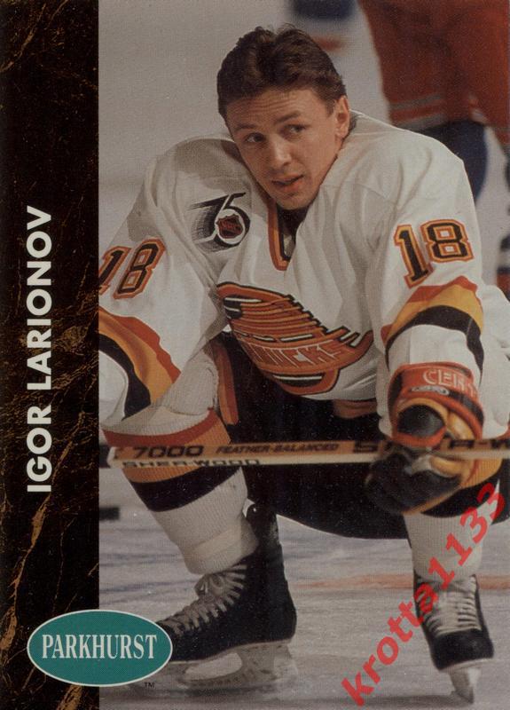 Igor Larionov Vancouver Canucks PRO SET Parkhurst Hockey 1991-1992